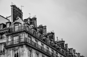 巴黎黑白建筑摄影图片